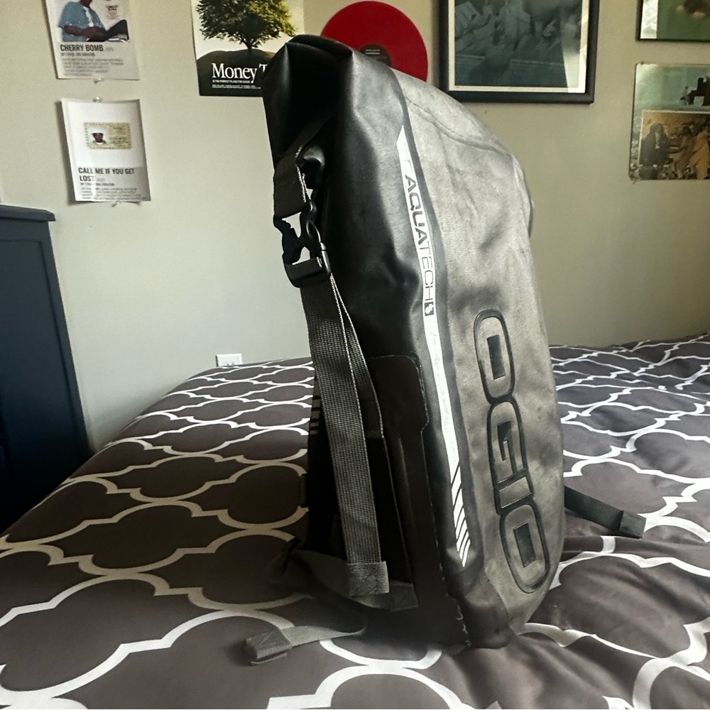 OGIO Gray and Black All Elements Motorcycle Backpack
